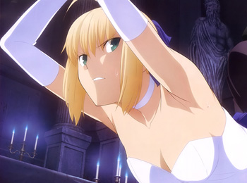 Saber All Tied up in New Fate/stay night: Unlimited Blade Works 2nd Cour Visual