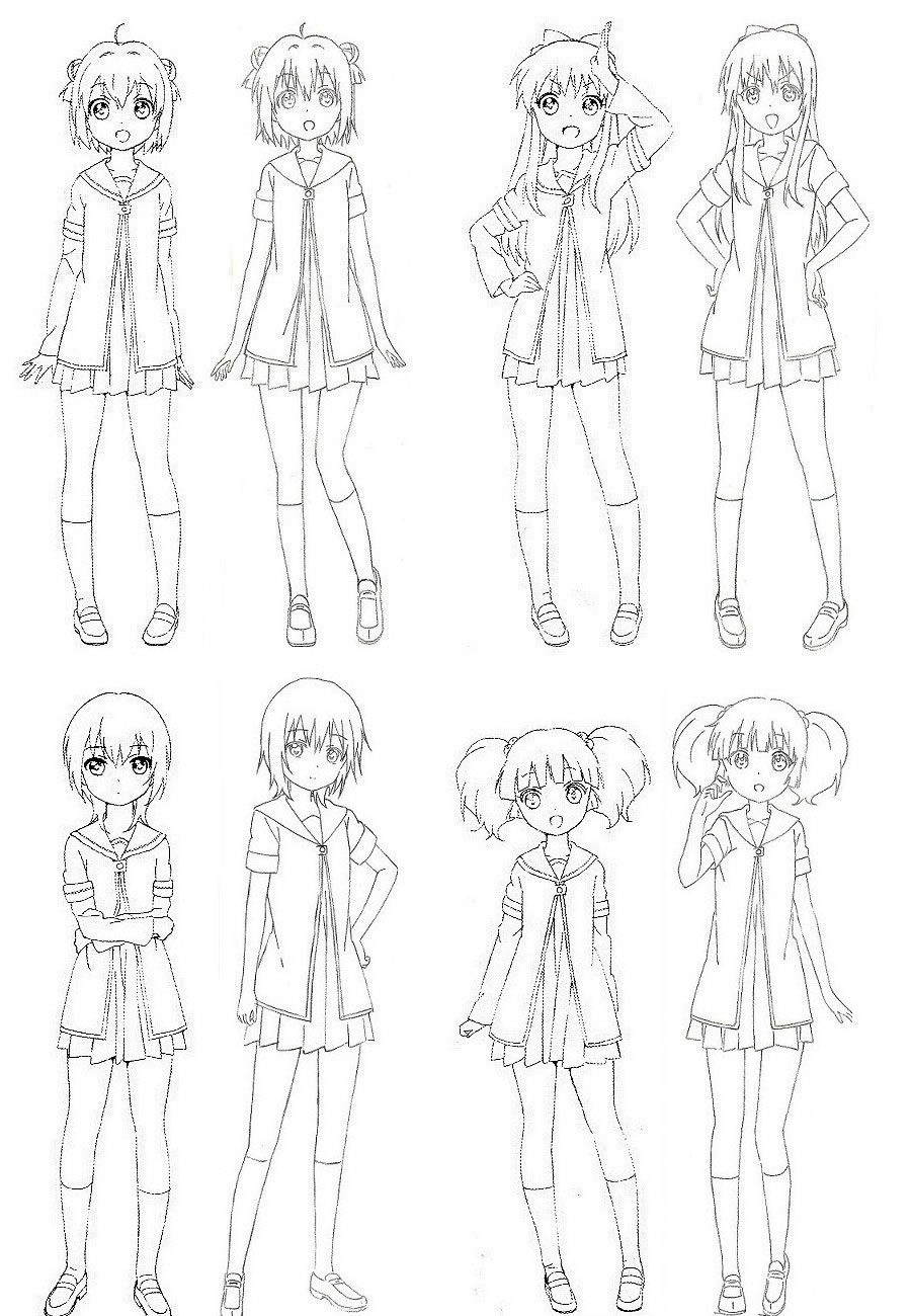 YuruYuri Nachuyachumi!  Character Designs 1