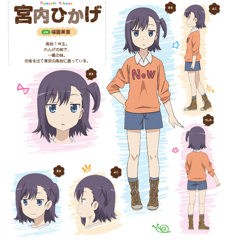 Non-Non-Biyori-Repeat-Anime-Character-Design-Hikage-Miyauchi